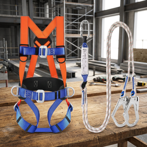 Harnais de protection antichute à 5 points avec lanière de positionnement, résistance à la rupture de 500 kg, capacité de 100 kg, non réglable, pour travaux en hauteur et escalade - Product Image 2