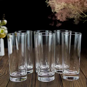 Copo De Água Pressionado Qianli Vidro Chá Único Vidro Vidro Clássico Vintage Atacado China Round Tumbler para Casamento