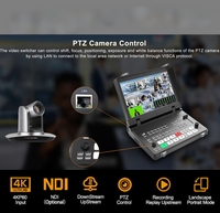 10.1" 5-Ch Portable Flip Live Video Switcher |   HD MI Multi-Antarmuka |   Overlay 8-Lapisan |   untuk Penyiaran Langsung