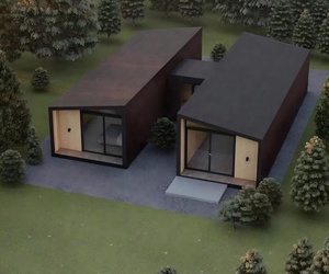 Casa <span class=keywords><strong>de</strong></span> <span class=keywords><strong>Madera</strong></span> Contemporánea Prefabricada, Impermeable, Moderna, para Vacaciones, Camping, Hotel - Product Image 1