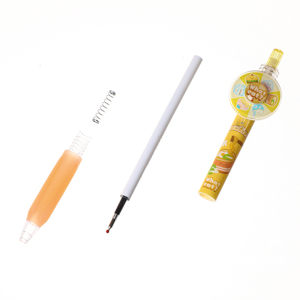 Stylo gel mignon avec roue rotative, design de plateau tournant pour les choix alimentaires quotidiens, recharge, écriture fluide, encre bleue en plastique 0,5 mm pour l'école - Product Image 2