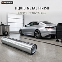Film de protection de carrosserie automobile TPU Stellar Liquid Metal Silver, film de changement de couleur PPF auto-réparateur, résistant aux intempéries