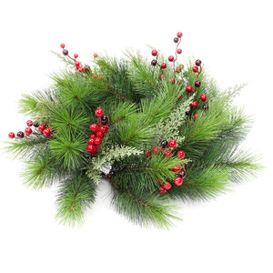 Hot Sale de Christmas Red rattan berries Christmas pine wreath - Product Image 2
