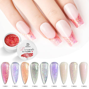 Deroi Brocade <span class=keywords><strong>Gel</strong></span> Builder Glitter Nagelverlängerungsgel Builder HEMA-frei TPO-frei für Professionelle Nagelstudios - Product Image 3