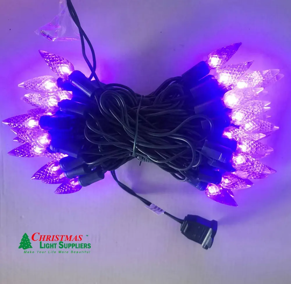 Commercial C6 Strawberry Mini Lights Faceted cut Crystal LED C6 String lights led holiday lights