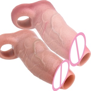 Funda de Silicona Abierta SXXY para Pene, Juguete Sexual, Funda para Retrasar la Eyaculación, Funda para Agrandar el Pene, Potenciador Sexual para Hombres - Product Image 1