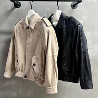 Jxwatcher Veste Bomber de Luxe Coupe-Vent en Véritable Peau de Mouton, Manches Longues Souples, Fermeture Éclair, Personnalisée, pour Femme, en Cuir Véritable, Collection Printemps 2026