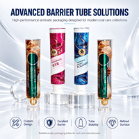 Tube de dentifrice en aluminium et plastique de 50 ml, personnalisé avec impression UV, emballage souple pour soins bucco-dentaires, bouchon à vis 12,7-35 mm