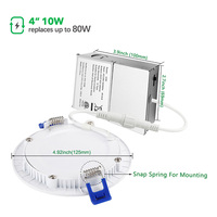 Plafonnier LED sans boîtier 5CCT sélectionnable de qualité supérieure 10W 700LM, homologué ETL IC, dimmable pour éclairage de plafond résidentiel et commercial