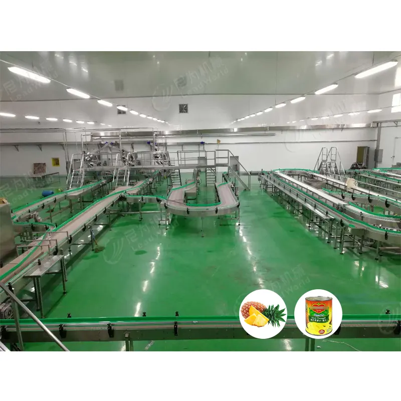 Leadworld Professionele Aangepaste Ingeblikte Ananas/Gele Perzik/Abrikozenmachine Automatische Fruitproductieproceslijn