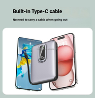 Power Bank Mini 10000mAh Pengisian Daya Ultra Cepat PD 22.5W Baru, Stand Ponsel Lipat Nirkabel Magnetik 15W