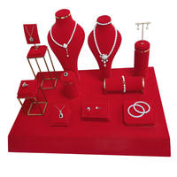 Présentoir à bijoux de luxe haut de gamme personnalisé ensemble de boucles d'oreilles colliers bracelets présentoirs à bijoux en métal
