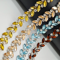 Bande de strass thermocollants en forme d'œil de cheval, cristaux à transfert thermique, appliques DIY pour robes de mariée