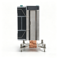 Refroidisseur de processeur 4HY-12B-9YLDG1 120 mm avec 4 caloducs, ventilateur silencieux ARGB PWM, caloducs en cuivre, compatible avec Intel LGA 1851/1700 AMD AM5/AM4