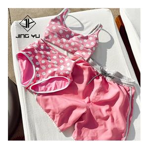 Wholesale Swimwear Custom Kids Girls in Bathing Suits Print Halter <b>Top</b> Shorts Bikini 2025 Baby <b>Swimsuits</b> - Product Image 1