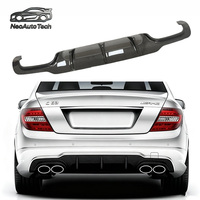 Nouveau diffuseur arrière en fibre de carbone style AMG pour Mercedes Classe C W204, avec vis de fixation, pour modèles 2011-2014, compatible avec la Classe C63 W204
