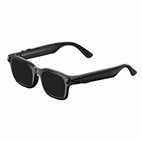 Lunettes Intelligentes avec Caméra, 2 Go de Stockage, Enregistrement Photo/Vidéo/Audio, Batterie 300 mAh, 7 Heures d'Autonomie Musicale, Contrôle Tactile, Portables