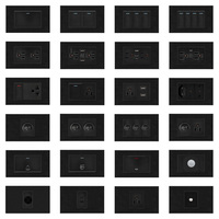 Interrupteurs et prises murales FIKO type 118, norme américaine/thaïlandaise/universelle, avec USB/type-c/GFCI/interrupteur d'éclairage et prises
