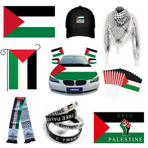 3x5 kostenlose palästina-flagge großer handschal palästina gradeb-flagge seiden-schals palästinensische armband tasche flagge