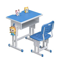 Ensemble table et chaise réglables pour enfants d'école primaire, fournisseur chinois de haute qualité, table d'étude en métal