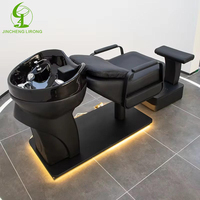 Fauteuil de lavage de cheveux Jincheng en acier inoxydable pour salon de beauté, coiffure et barbier