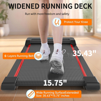 Máquina de correr plana pequeña inteligente para interiores, uso doméstico, cinta de correr eléctrica para debajo del escritorio