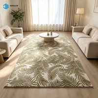 Wohndekor Teppiche Modernes Muster Blatt-Schnitzerei Teppich Jacquard-Teppiche Bodenteppich Geschnitzte Bodenteppiche Jacquard-Bodenmatte