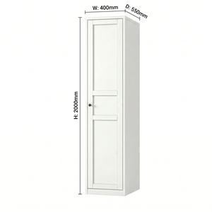 Armoire en acier élancée avec double tringle, gain de place, support de placard, prix usine, OEM, sans formaldéhyde, saine - Product Image 3