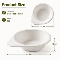 Bol à sauce en bagasse de canne à sucre biodégradable à faible impact pour pique-nique en extérieur et emballage alimentaire