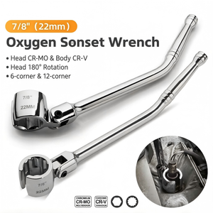 Clé à douille pour capteur d'oxygène de qualité industrielle Hi-Spec 7/8 22 mm chromée, outil de réparation automobile avec garantie de 3 ans - Product Image 5