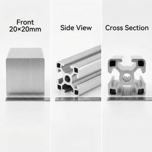 Profilé en aluminium léger extrudé 2020, rainure en T de 6 mm <span class=keywords><strong>pour</strong></span> projets DIY, petit cadre d'imprimante 3D, applications hobby - Product Image 2