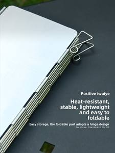 Protector de Estufa Plegable de Aluminio para Exteriores, Deflector de Viento, Pantalla Protectora para Camping - Product Image 2