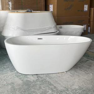 Moderne Vrijstaande Ovale Milieuvriendelijke Spa-Badkuip Glanzend Wit Puur Acryl Luchtmassage 60gal + Drainer Inbegrepen 3 Jaar - Product Image 4