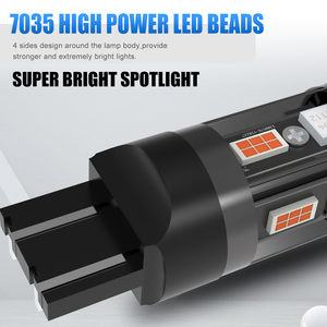 HUAJIAN LED <span class=keywords><strong>intermitente</strong></span> iluminación de freno función estroboscópica rojo 1156/1157/7443 LED lámpara de coche Auto bombilla luz de freno <span class=keywords><strong>con</strong></span> sistema de refrigeración del ventilador - Product Image 4