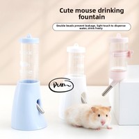 Dispenser Air Plastik Anti Tumpah untuk Hewan Peliharaan Kecil dengan Desain Dudukan Ganda dan Tinggi yang Dapat Disesuaikan untuk Kandang Hamster Gerbil Tikus