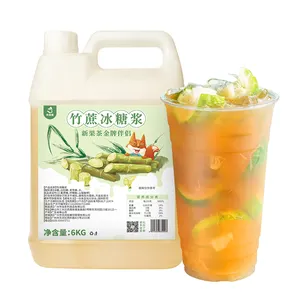 6KG Wholesale Fruit Tea Popular Syrup White Fruit Flavored Maltose Sugar Bubble Tea Syrup Rock Sugar Syrup