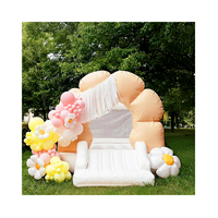 Château gonflable en PVC avec des fleurs de marguerite, aire de jeux souple, trampoline intérieur, trampoline pour enfants, maison de rebond avec toboggan