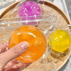 Juguete Antiestrés Transparente con Forma de Cubo de Hielo y Jugo de Frutas, Bola Catártica de Rebote Lento, Regalo para Aliviar el Estrés - Product Image 4