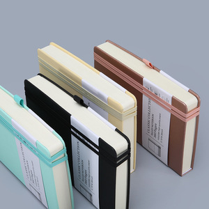 Carnet <span class=keywords><strong>de</strong></span> notes en cuir PU A6 avec bande élastique pour les étudiants, organisateur quotidien d'étude - Product Image 6
