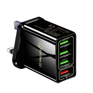 Caricatore da Muro USB a 4 Porte con Tecnologia Quick Charge 3.0, 3.1A Ricarica Rapida per Viaggi, Compatibile PD 3.0, 36W, Spina UK - Product Image 3