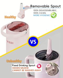 Vaso Térmico Portátil para Niños, <span class=keywords><strong>Precio</strong></span> de Fábrica al por Mayor, 16, 20, 24 oz, Acero Inoxidable, con Pajita Desmontable a Prueba de Polvo y Asa - Product Image 4
