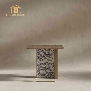 Scrivania di Lusso con Struttura in Acciaio Inox e Impiallacciatura in Legno, con Sedia <span class=keywords><strong>da</strong></span> Ufficio, Tavolo per Ufficio o Lavoro <span class=keywords><strong>da</strong></span> <span class=keywords><strong>Casa</strong></span> - Product Image 5
