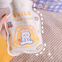 Jolie bouteille d'eau chaude avec dessin animé, Mini bouteilles d'eau chaude, chauffe-mains Portable, sacs d'eau chaude de poche pour pieds de filles