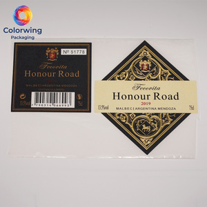 Etiquetas de Vino Personalizadas con Forma de Rombo, Geometría, Lámina Dorada, para Empaque de Vino Tinto <span class=keywords><strong>Malbec</strong></span> Argentina - Product Image 1