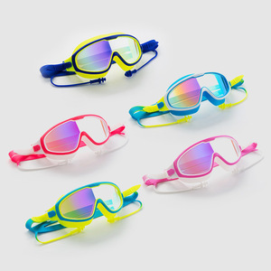 Children Swimming Goggles Pc Lens Mirror Coated Anti Fog Anti Uv <b>Large</b> <b>Frame</b> Waterproof High Definition For Kids - Product Image 1