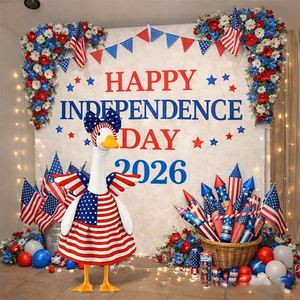 Nouvelle décoration d'ambiance pour la fête de la indépendance : Costume d'ange de porche de 23 pouces, mignon, pour créer une ambiance festive, avec vêtements de canard. - Product Image 3