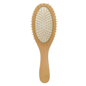 Tùy Chỉnh Hình Bầu Dục Thép Bàn Chải Tóc Giúp Tóc Tăng Trưởng Massage Da Đầu Gỗ Mái Chèo Detangler Bàn Chải Tóc Với Kim Loại Lông - Product Image 1