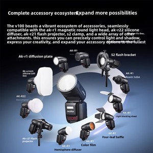 [โบนัสสมาชิก] แฟลช <span class=keywords><strong>Godox</strong></span> V100 หน้าจอสัมผัส 100W ซิงค์ความเร็วสูง TTL ไฟถ่ายภาพกลางแจ้งระดับมืออาชีพ สำหรับกล้องแบบ Hot Shoe - Product Image 4