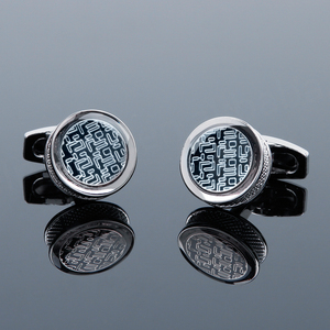 Mancuernillas de Estilo Francés para Hombre, Nuevo Artículo en Existencia, Camisa Circular Azul a Rayas Plateadas en Existencia, Accesorios - Product Image 6
