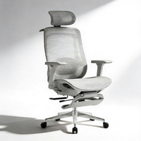 Chaise de bureau ergonomique en maille inclinable à prix de gros avec vérin à gaz et repose-pieds pour le bureau